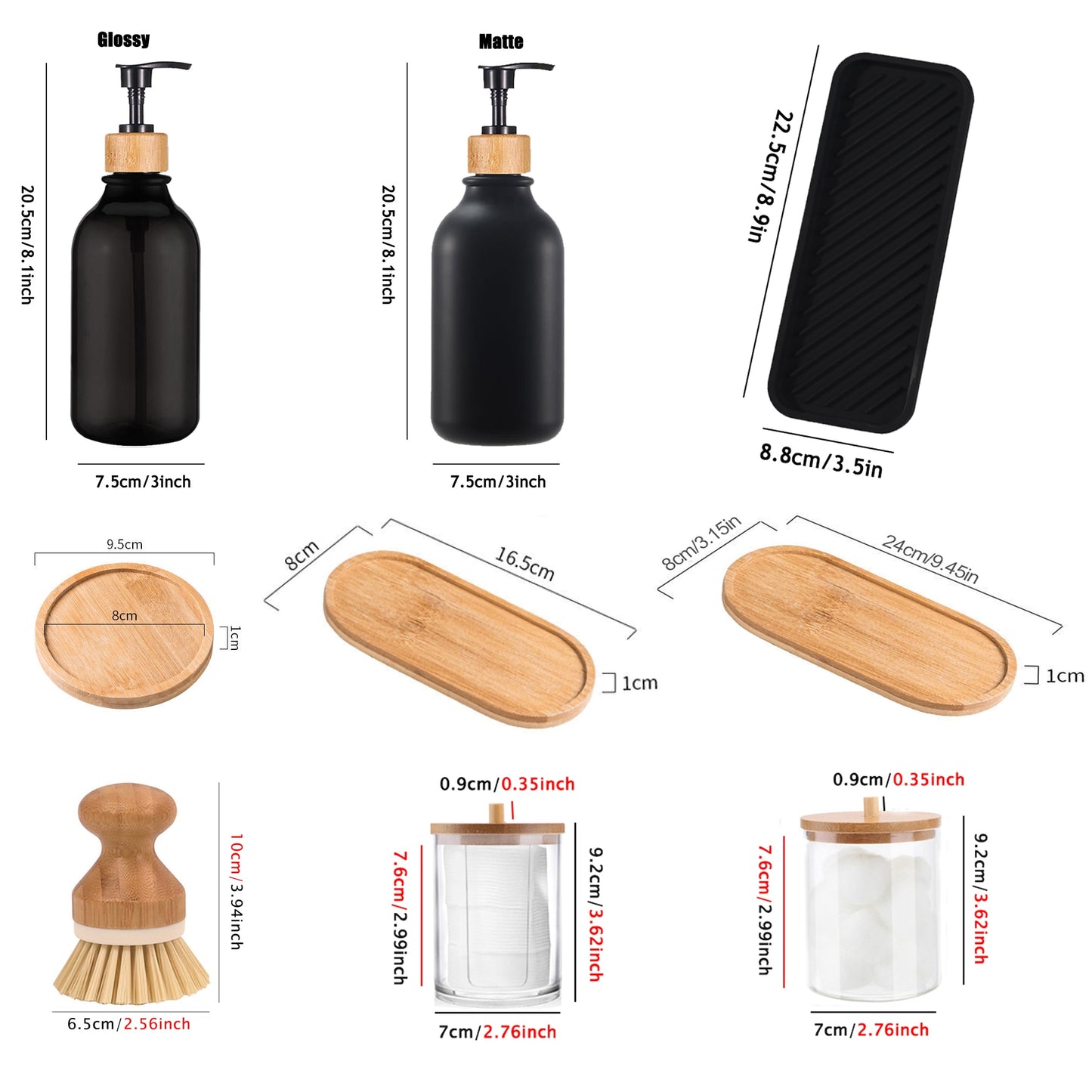 Dish Soap Bottle with Bamboo Pump - LynkHouse