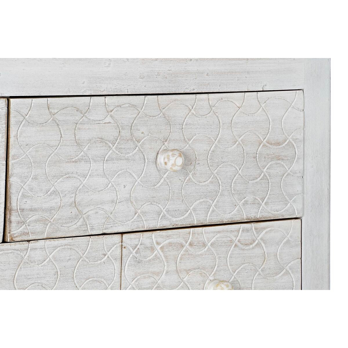 Kommode DKD Home Decor Weiß Bunt Metall Mango-Holz Indianer 30 x 40 cm 112 x 35 x 75 cm - LynkHouse