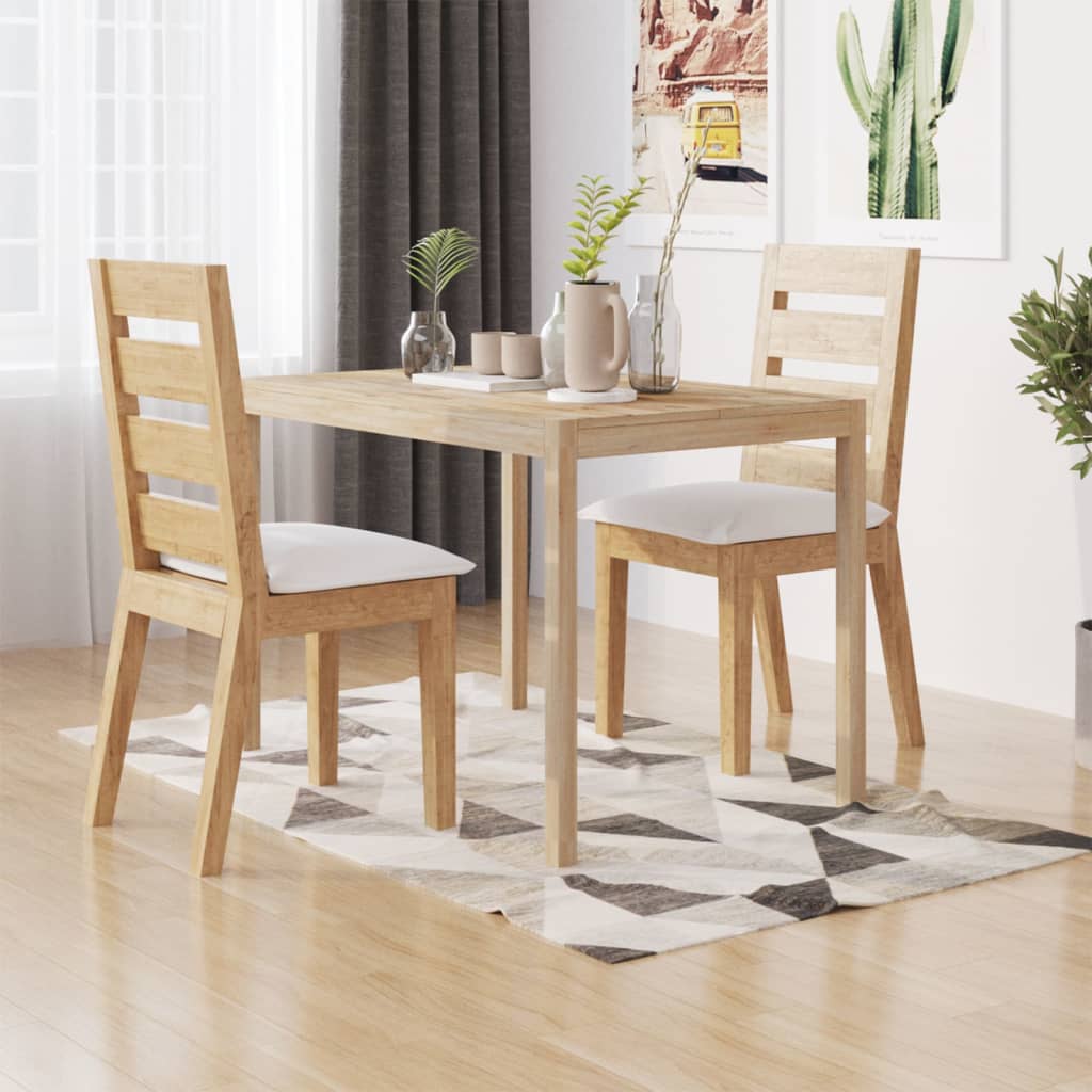 vidaXL Dining Table 43.3"x27.6"x29.5" Solid Wood Acacia - LynkHouse