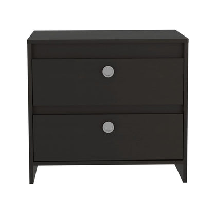 Nightstand Dreams, Two Drawers, Black Wengue Finish - LynkHouse